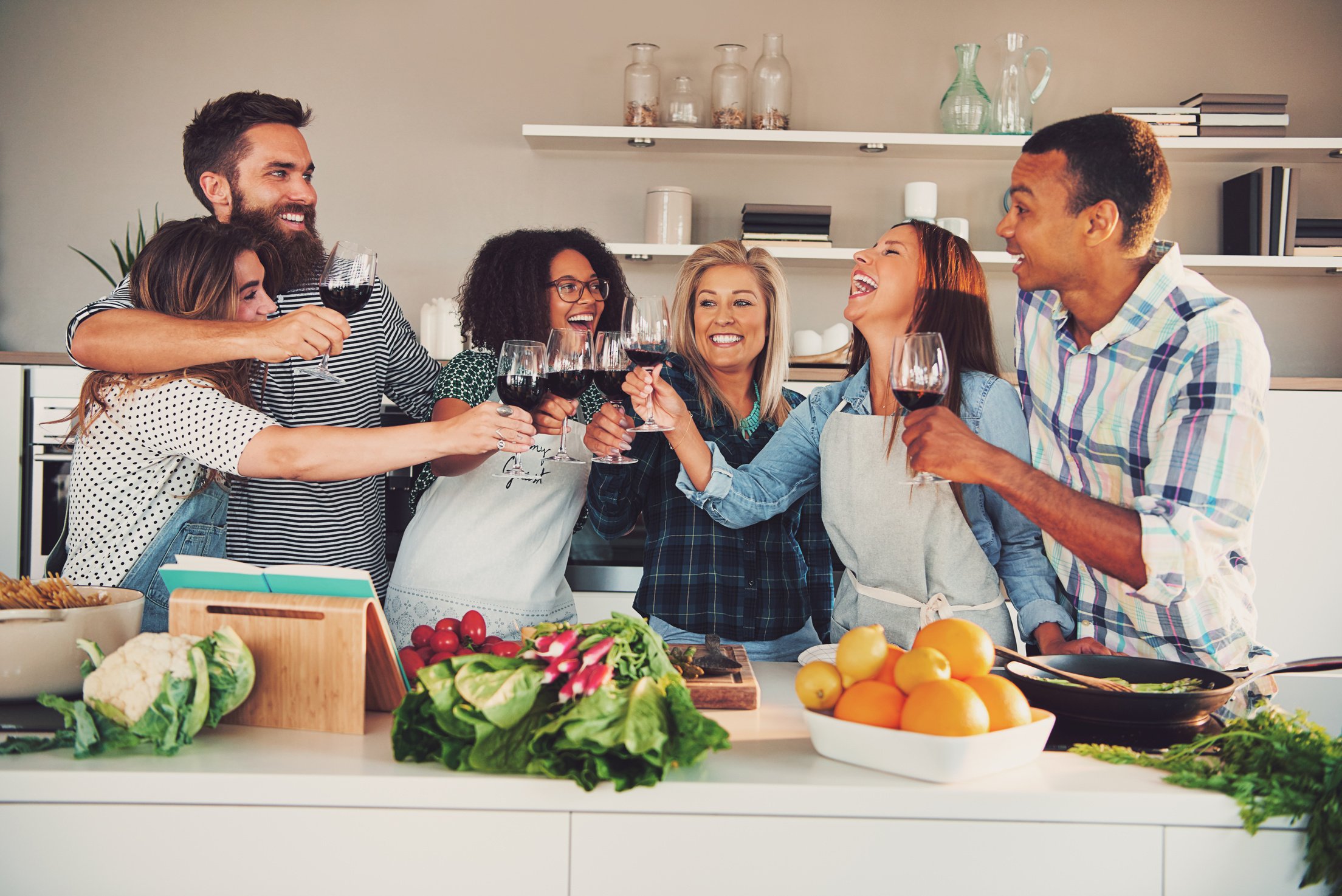 Fun Group Toasting  